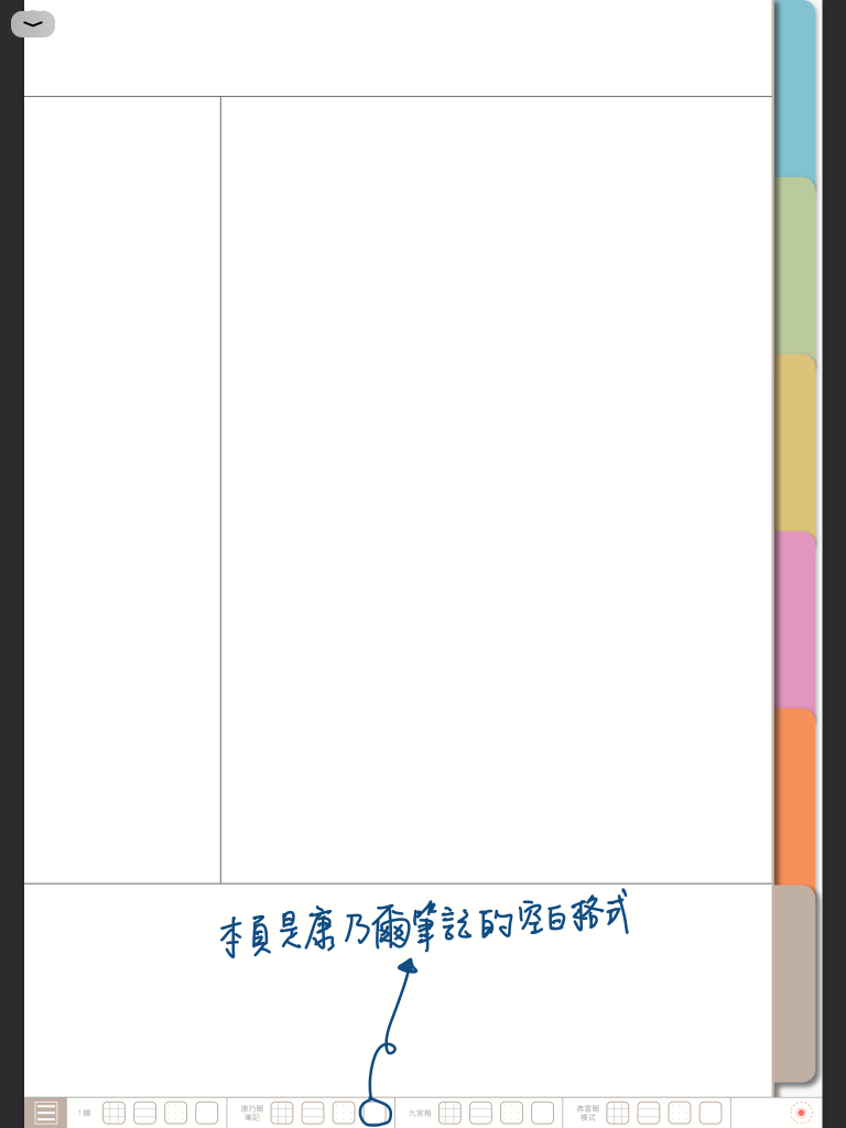 digital notebook - 康乃爾筆記的格式-空白 - 手寫說明 | me.Learning